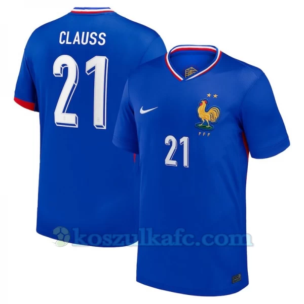 Koszulka Piłkarska Clauss #21 Francja Mistrzostwa Europy 2024 Domowa Męska