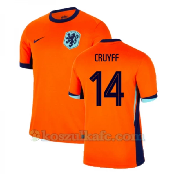 Koszulka Piłkarska Cruyff #14 Holandia Mistrzostwa Europy 2024 Domowa Męska