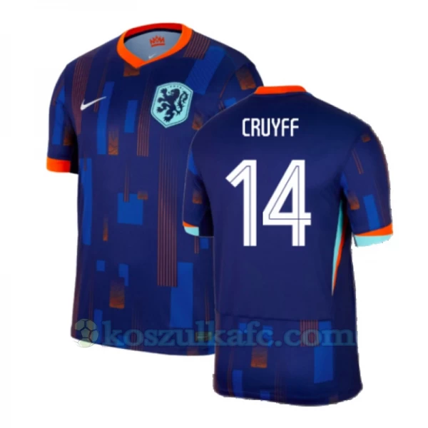 Koszulka Piłkarska Cruyff #14 Holandia Mistrzostwa Europy 2024 Wyjazdowa Męska
