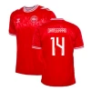 Koszulka Piłkarska Damsgaard #14 Dania Mistrzostwa Europy 2024 Domowa Męska