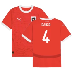 Koszulka Piłkarska Danso #4 Austria Mistrzostwa Europy 2024 Domowa Męska