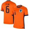 Koszulka Piłkarska De Vrij #6 Holandia Mistrzostwa Europy 2024 Domowa Męska