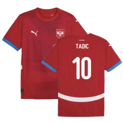 Koszulka Piłkarska Dušan Tadić #10 Serbia Mistrzostwa Europy 2024 Domowa Męska