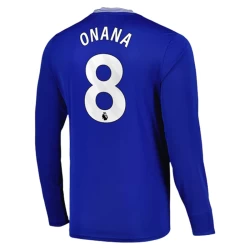 Koszulka Piłkarska Everton FC Onana #8 2024-25 Domowa Męska Długi Rękaw