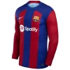 Koszulka Piłkarska FC Barcelona Robert Lewandowski #9 2023-24 Domowa Męska Długi Rękaw