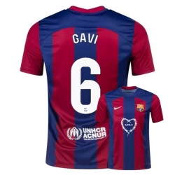 Koszulka Piłkarska FC Barcelona Gavi #6 2023-24 x Karol G Domowa Męska