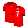 Koszulka Piłkarska Figo #7 Portugalia Mistrzostwa Europy 2024 Domowa Męska