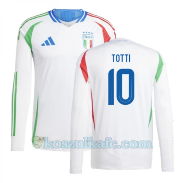 Koszulka Piłkarska Francesco Totti #10 Włochy Mistrzostwa Europy 2024 Wyjazdowa Męska Długi Rękaw