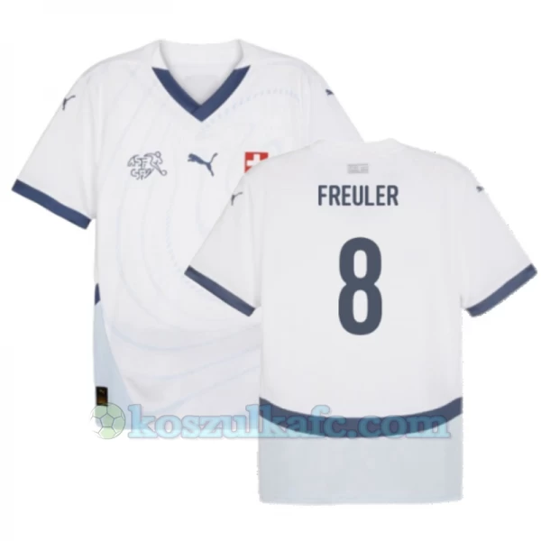 Koszulka Piłkarska Freuler #8 Szwajcaria Mistrzostwa Europy 2024 Wyjazdowa Męska