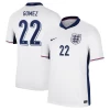 Koszulka Piłkarska Gomez #22 Anglia Mistrzostwa Europy 2024 Domowa Męska