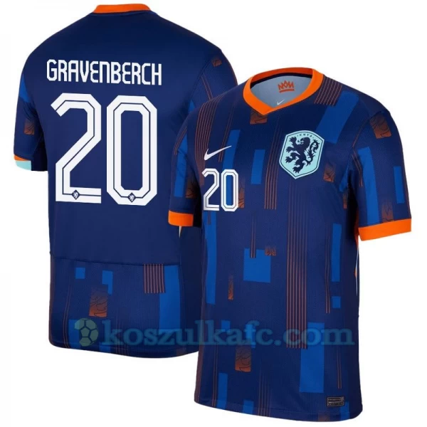 Koszulka Piłkarska Gravenberch #20 Holandia Mistrzostwa Europy 2024 Wyjazdowa Męska
