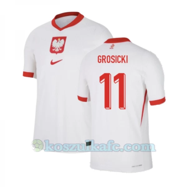 Koszulka Piłkarska Grosicki #11 Polska Mistrzostwa Europy 2024 Domowa Męska
