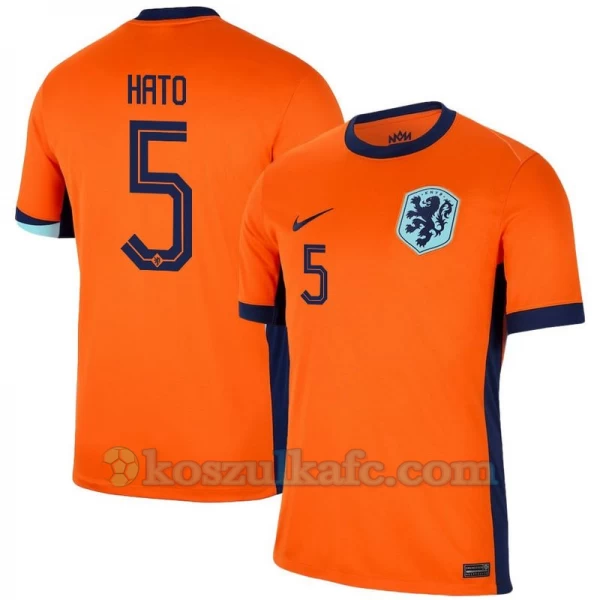 Koszulka Piłkarska Hato #5 Holandia Mistrzostwa Europy 2024 Domowa Męska
