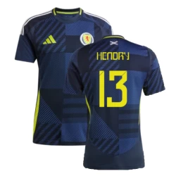 Koszulka Piłkarska Hendry #13 Szkocja Mistrzostwa Europy 2024 Domowa Męska