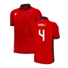 Koszulka Piłkarska Hysaj #4 Albania Mistrzostwa Europy 2024 Domowa Męska