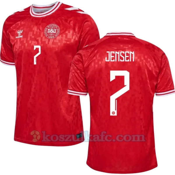 Koszulka Piłkarska Jensen #7 Dania Mistrzostwa Europy 2024 Domowa Męska