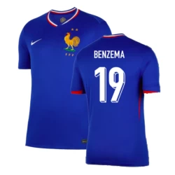 Koszulka Piłkarska Karim Benzema #19 Francja Mistrzostwa Europy 2024 Domowa Męska