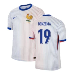 Koszulka Piłkarska Karim Benzema #19 Francja Mistrzostwa Europy 2024 Wyjazdowa Męska