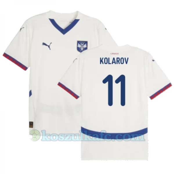 Koszulka Piłkarska Kolarov #11 Serbia Mistrzostwa Europy 2024 Wyjazdowa Męska