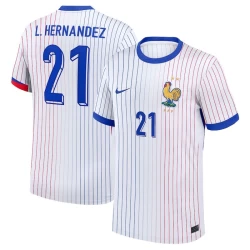 Koszulka Piłkarska L. Hernandez #21 Francja Mistrzostwa Europy 2024 Wyjazdowa Męska
