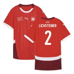 Koszulka Piłkarska Lichsteiner #2 Szwajcaria Mistrzostwa Europy 2024 Domowa Męska