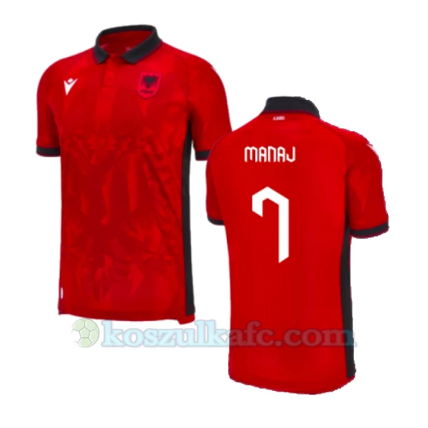 Koszulka Piłkarska Manaj #7 Albania Mistrzostwa Europy 2024 Domowa Męska