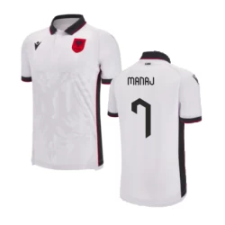 Koszulka Piłkarska Manaj #7 Albania Mistrzostwa Europy 2024 Wyjazdowa Męska