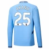 Koszulka Piłkarska Manchester City Akanji #25 2024-25 Domowa Męska Długi Rękaw