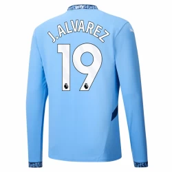 Koszulka Piłkarska Manchester City J. Alvarez #19 2024-25 Domowa Męska Długi Rękaw