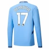 Koszulka Piłkarska Manchester City Kevin De Bruyne #17 2024-25 Domowa Męska Długi Rękaw