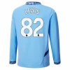 Koszulka Piłkarska Manchester City Lewis #82 2024-25 Domowa Męska Długi Rękaw