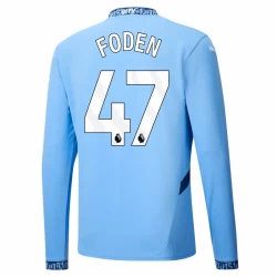 Koszulka Piłkarska Manchester City Phil Foden #47 2024-25 Domowa Męska Długi Rękaw