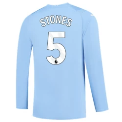 Koszulka Piłkarska Manchester City Stones #5 2023-24 Domowa Męska Długi Rękaw