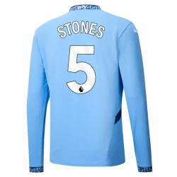 Koszulka Piłkarska Manchester City Stones #5 2024-25 Domowa Męska Długi Rękaw