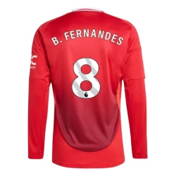 Koszulka Piłkarska Manchester United Bruno Fernandes #8 2024-25 Domowa Męska Długi Rękaw