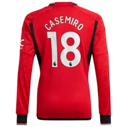 Koszulka Piłkarska Manchester United Casemiro #18 2023-24 Domowa Męska Długi Rękaw