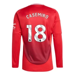 Koszulka Piłkarska Manchester United Casemiro #18 2024-25 Domowa Męska Długi Rękaw