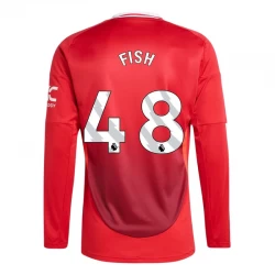 Koszulka Piłkarska Manchester United Fish #48 2024-25 Domowa Męska Długi Rękaw