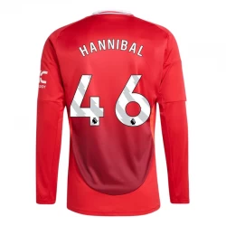 Koszulka Piłkarska Manchester United Hannibal #46 2024-25 Domowa Męska Długi Rękaw