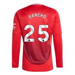Koszulka Piłkarska Manchester United Jadon Sancho #25 2024-25 Domowa Męska Długi Rękaw