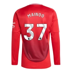 Koszulka Piłkarska Manchester United Kobbie Mainoo #37 2024-25 Domowa Męska Długi Rękaw