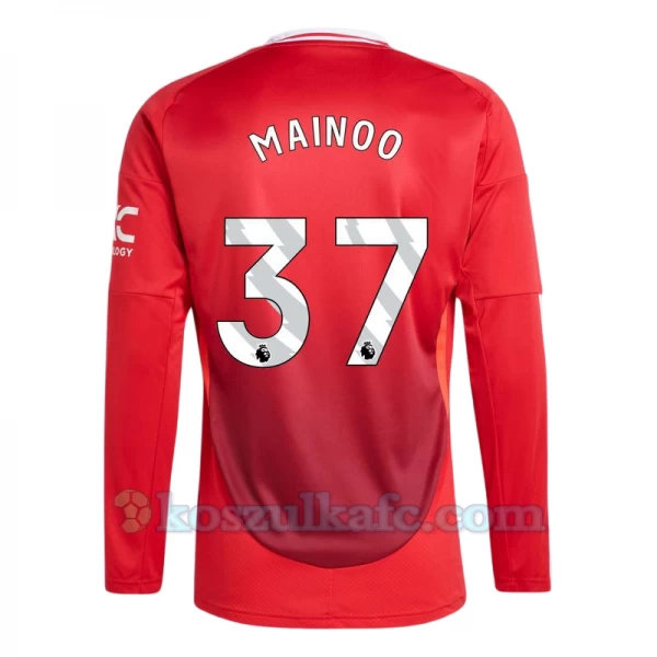 Koszulka Piłkarska Manchester United Kobbie Mainoo #37 2024-25 Domowa Męska Długi Rękaw