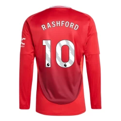 Koszulka Piłkarska Manchester United Marcus Rashford #10 2024-25 Domowa Męska Długi Rękaw