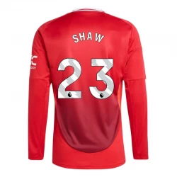 Koszulka Piłkarska Manchester United Shaw #23 2024-25 Domowa Męska Długi Rękaw