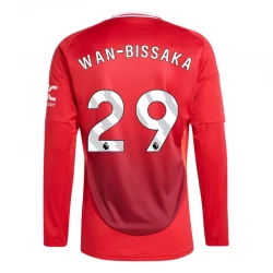 Koszulka Piłkarska Manchester United Wan-bissaka #29 2024-25 Domowa Męska Długi Rękaw