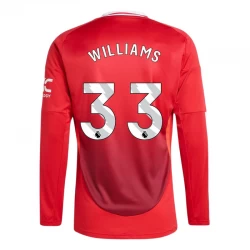 Koszulka Piłkarska Manchester United Williams #33 2024-25 Domowa Męska Długi Rękaw