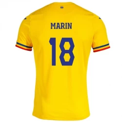 Koszulka Piłkarska Marin #18 Rumunia Mistrzostwa Europy 2024 Domowa Męska