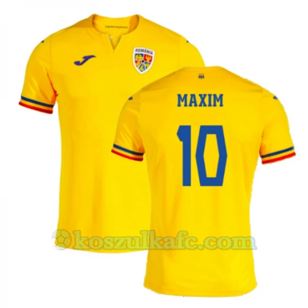 Koszulka Piłkarska Maxim #10 Rumunia Mistrzostwa Europy 2024 Domowa Męska