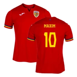 Koszulka Piłkarska Maxim #10 Rumunia Mistrzostwa Europy 2024 Wyjazdowa Męska