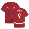 Koszulka Piłkarska Mitrovic #9 Serbia Mistrzostwa Europy 2024 Domowa Męska